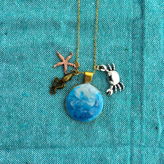 Collar Energía Oceánica – Inspirado en Kanaloa – Dios del Mar y la Intuición🌊✨